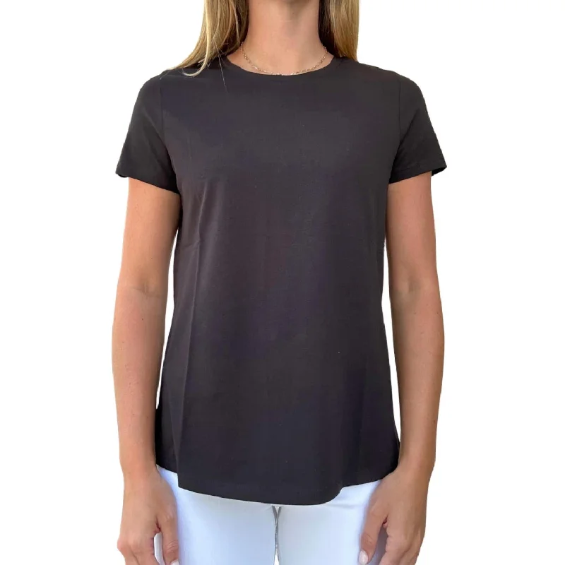 Women's Crew Neck Tee In Black