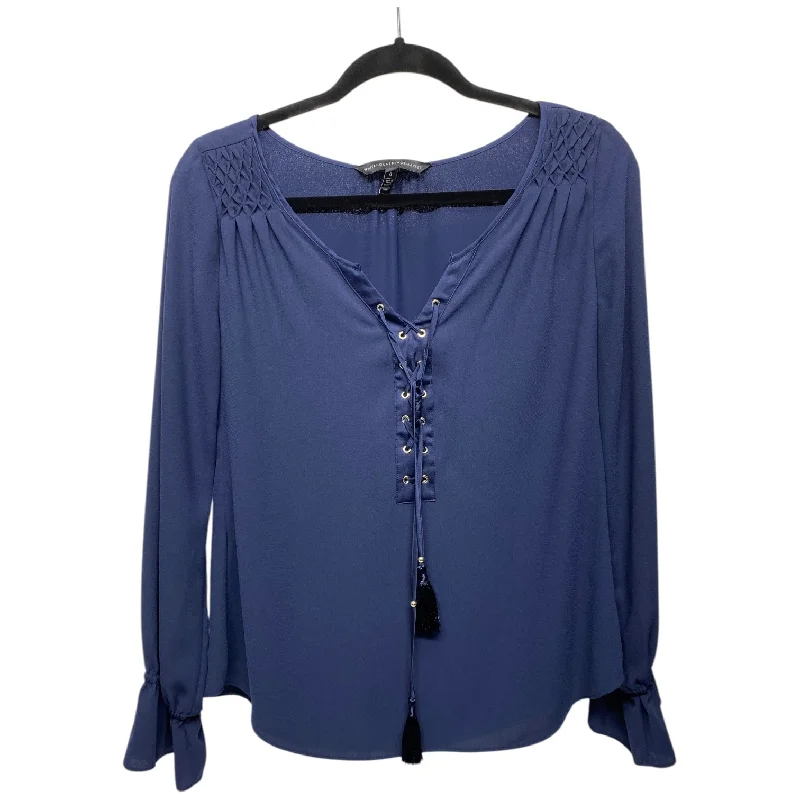 Top Long Sleeve By White House Black Market In Blue, Size: 0