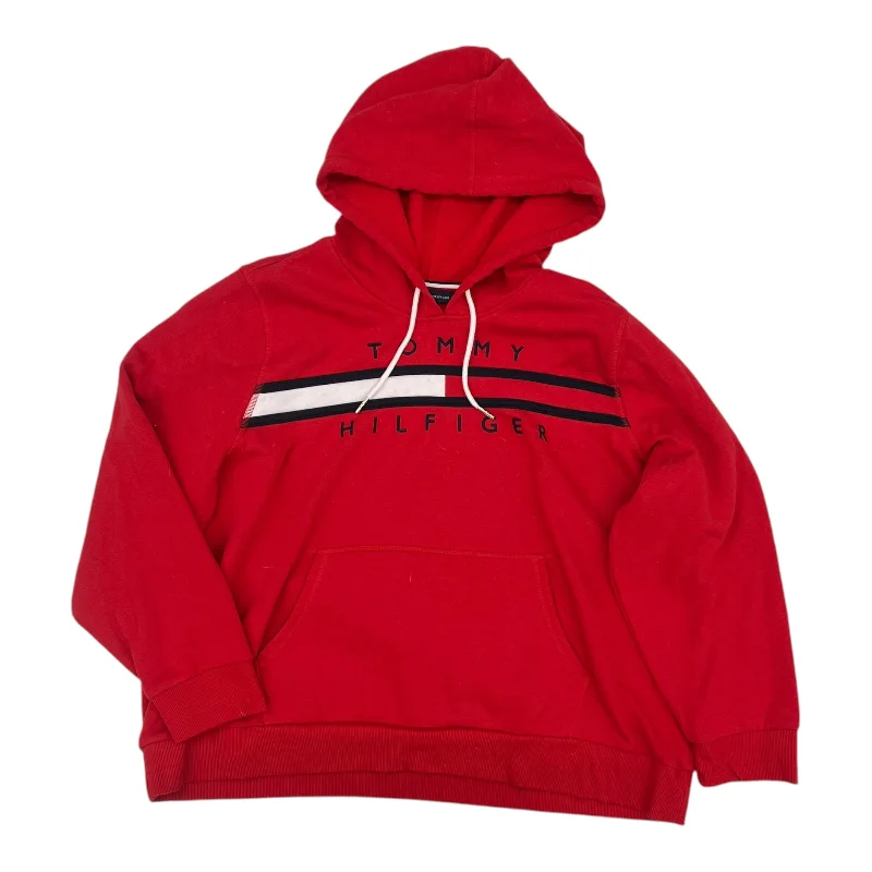 Sweatshirt Hoodie By Tommy Hilfiger In Red, Size:2X