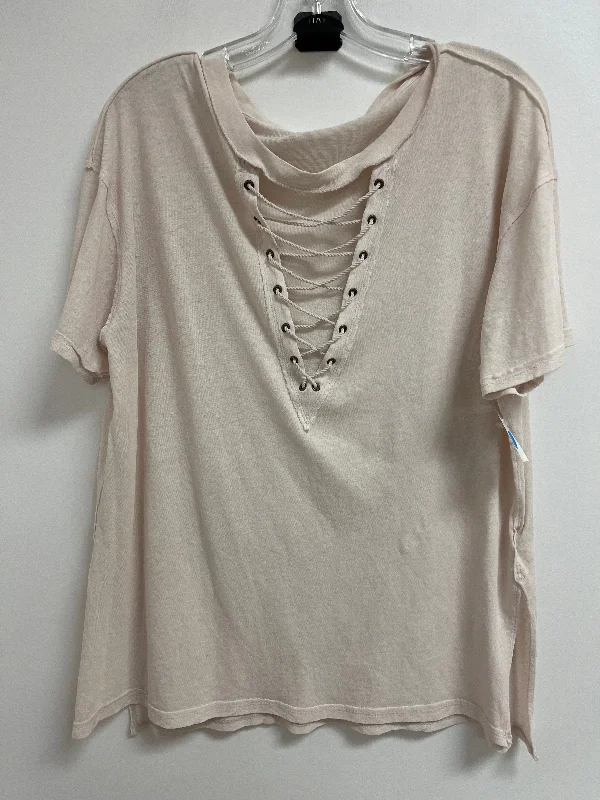 Top Short Sleeve By We The Free In Cream, Size: M