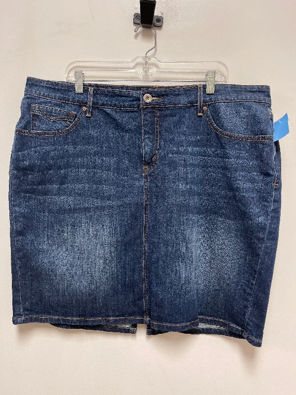 Skirt Mini & Short By Levis In Blue Denim, Size: 20