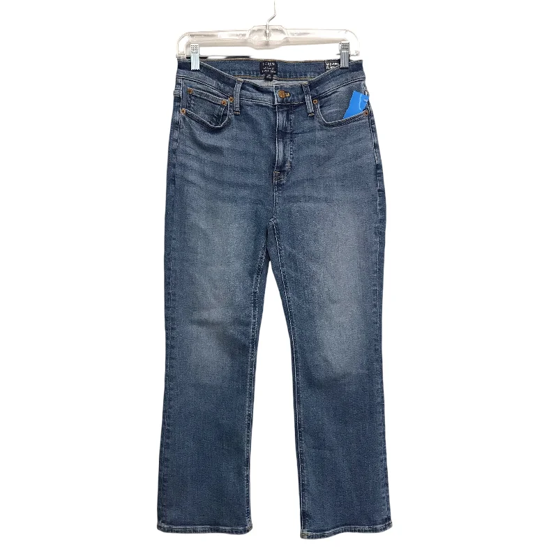 Jeans Flared By J. Crew In Blue Denim, Size:6