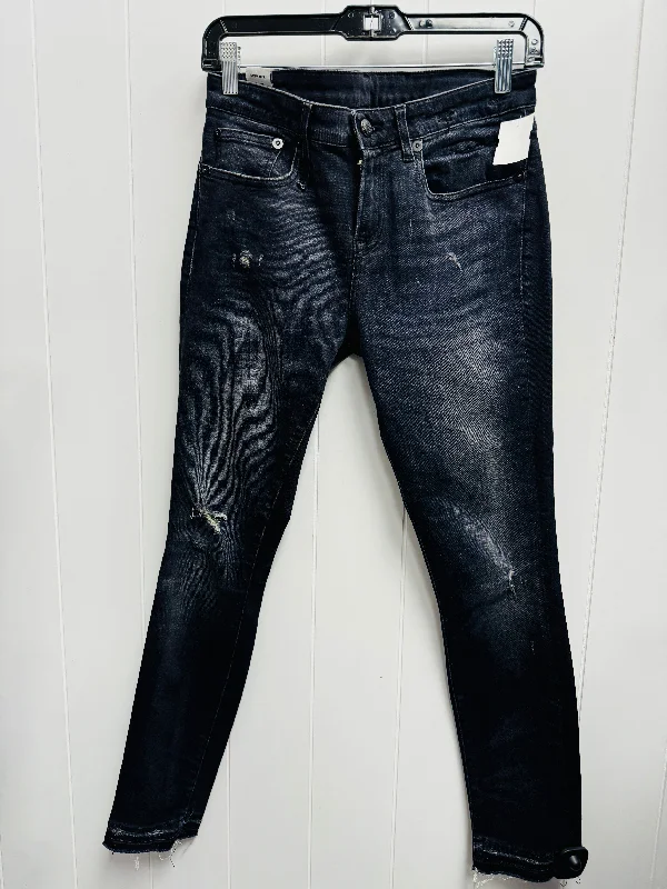 Jeans Skinny By Rag & Bones Jeans In Black Denim, Size: 6