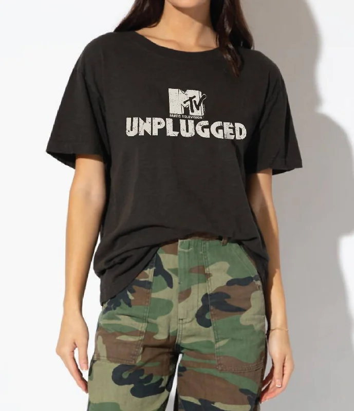 Mtv Unplugged Boyfriend Tee In Black