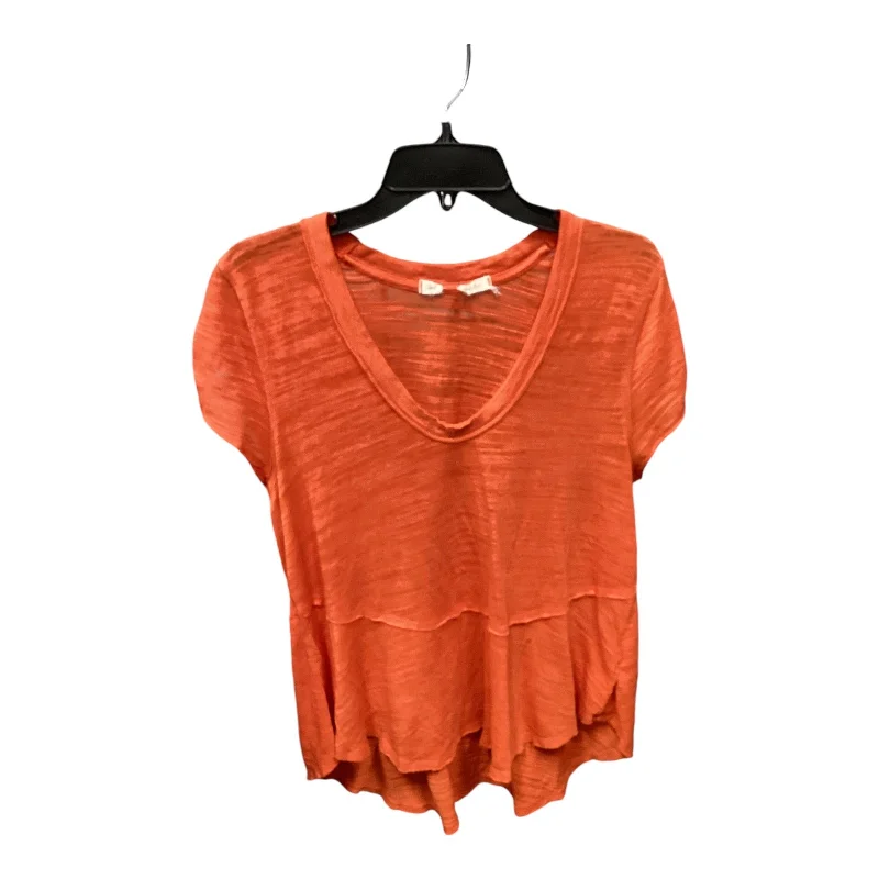 Top Short Sleeve By We The Free In Orange, Size: S