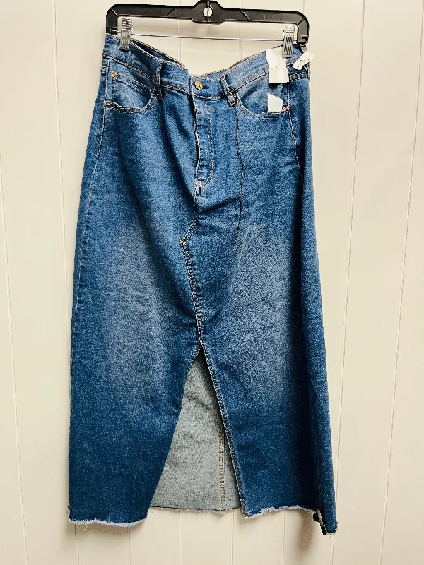 Skirt Maxi By Nicole Miller In Blue Denim, Size: 8