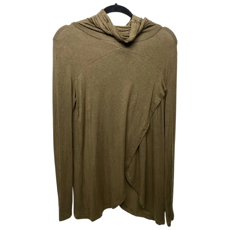 Top Long Sleeve By Zenana Outfitters In Green, Size: S