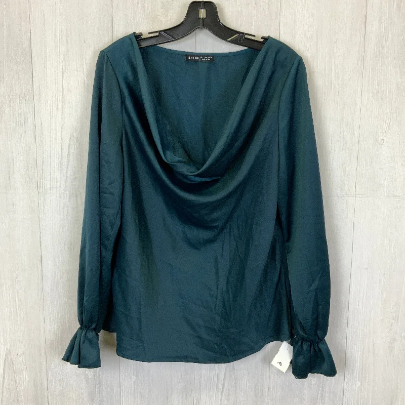 Top Long Sleeve By Shein In Blue, Size: L