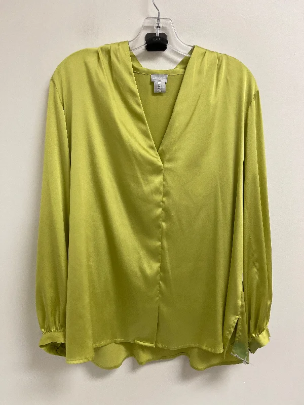 Top Long Sleeve By Chicos In Green, Size: Xl