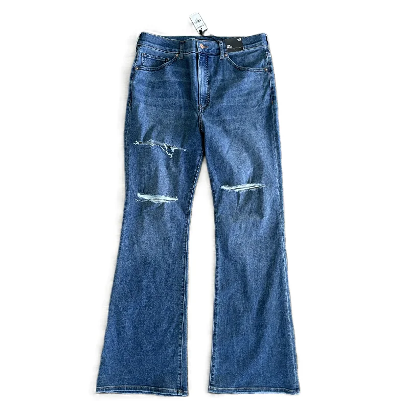 Jeans Flared By Express In Blue, Size: L