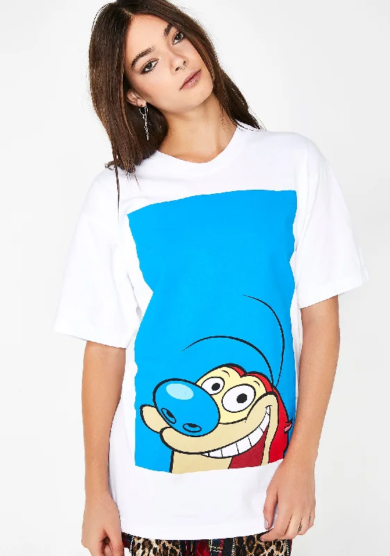 Stimpy Blue Square Tee