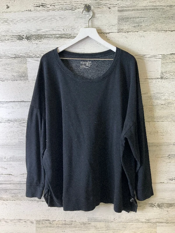 Sweatshirt Crewneck By Terra & Sky In Black, Size: 4x