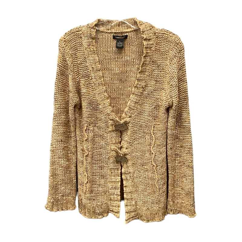 Sweater Cardigan By Bcbgmaxazria In Beige, Size: L