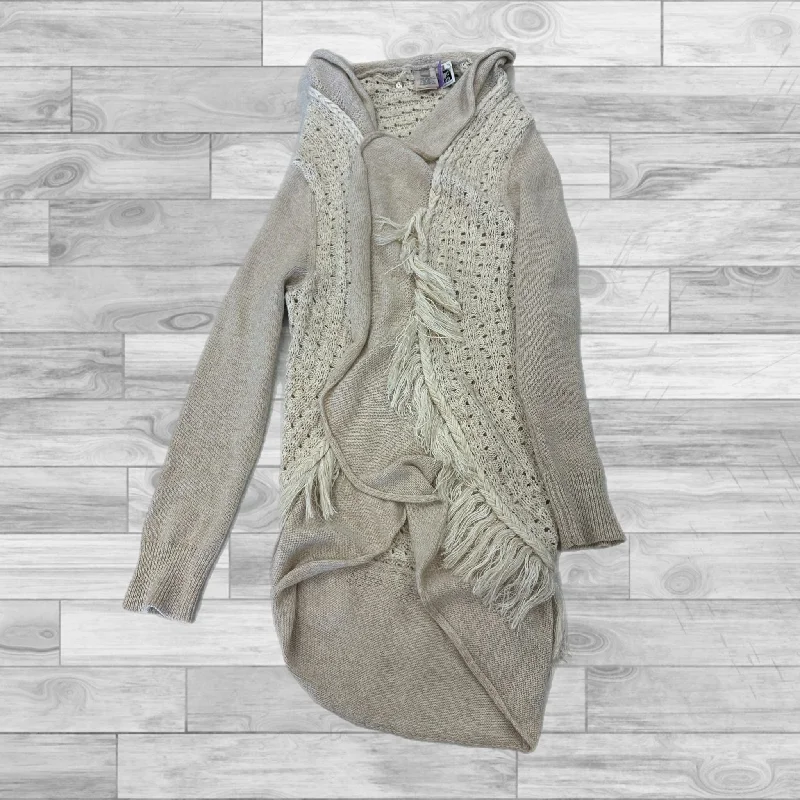 Sweater Cardigan By Knitted And Knotted In Beige, Size: S