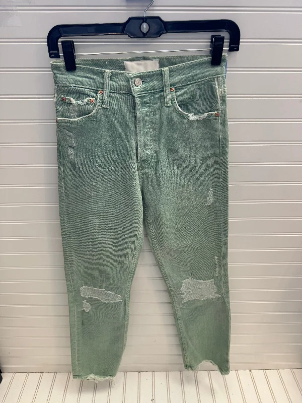 Jeans Straight By Mother Jeans In Green, Size: 0