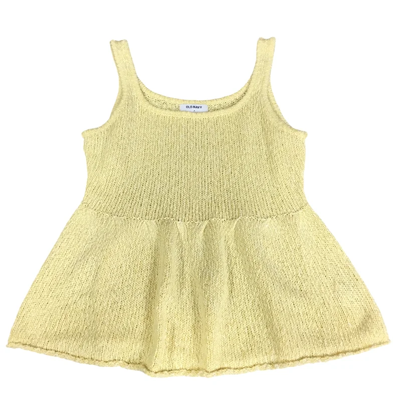 Top Sleeveless By Old Navy In Yellow, Size: M