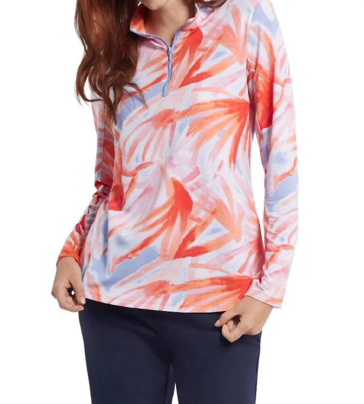 Special Offers Performance Mock Neck Long Sleeve Top In Orchid