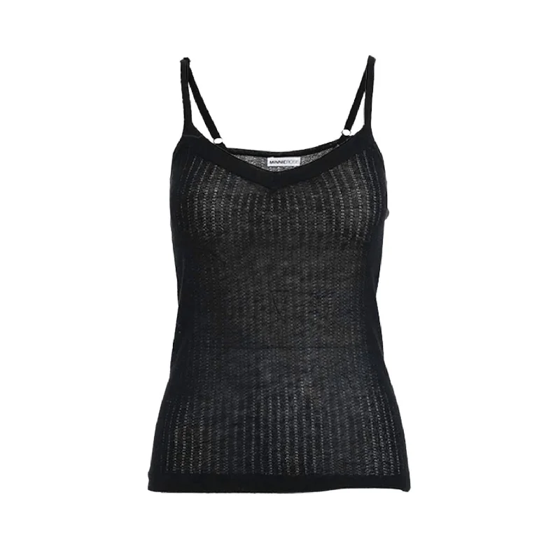 Refresh Your Wardrobe At A Fraction Of The Cost Fine Silk/cashmere Tank Top In Black