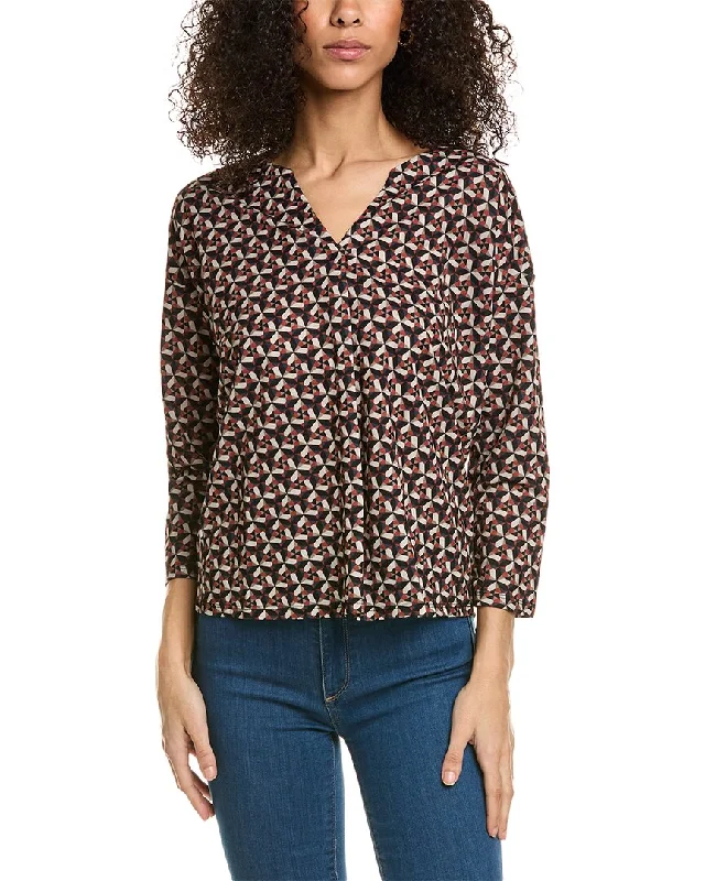 Massive Savings On New Arrivals Bobeau Pleat Neck Top
