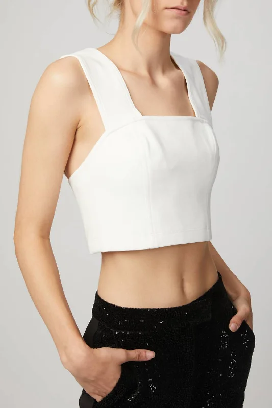 Valentine's Special Ren Crop Top In Off-White