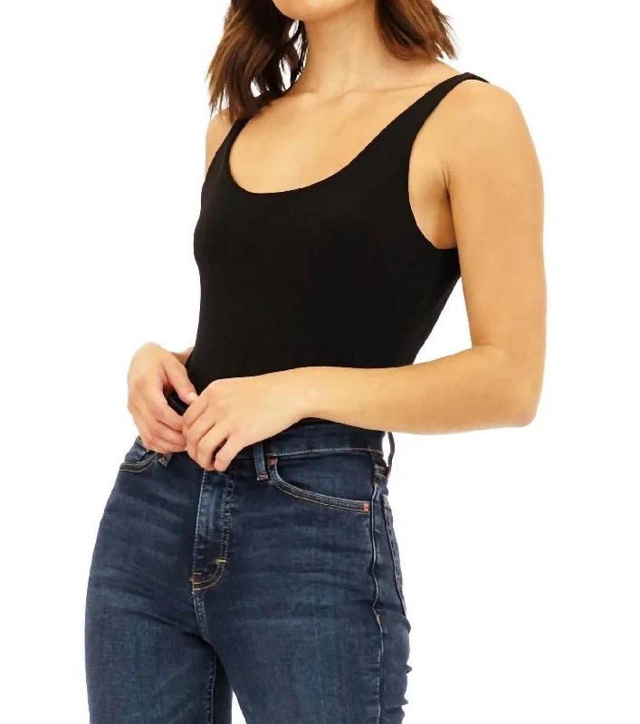 Hurry! Special Deals Ending Soon Tank Bodysuit In Black