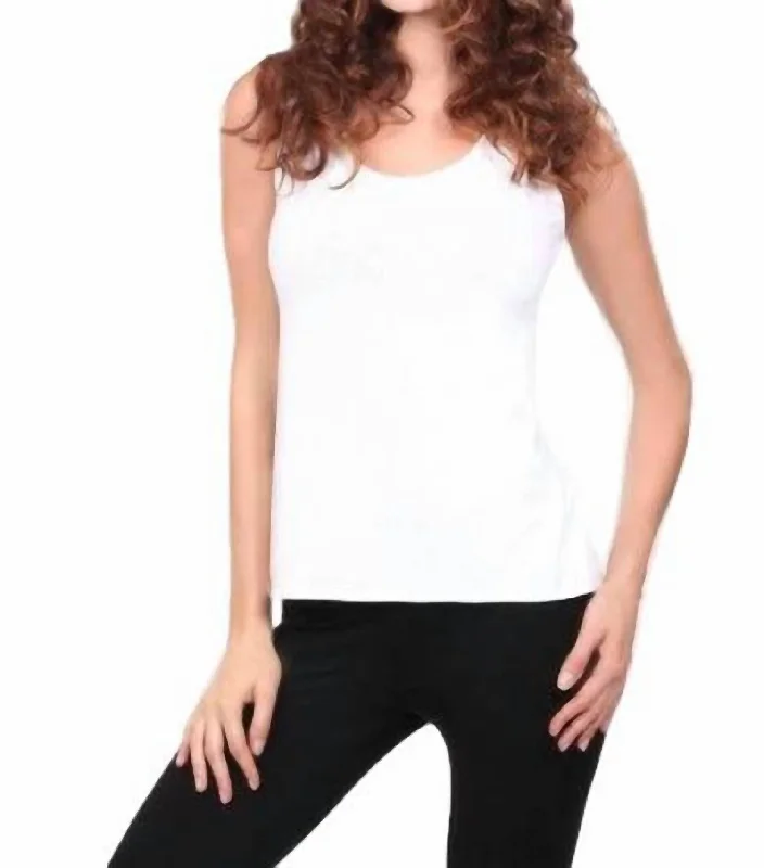 Fashion Deal Bra Friendly Tank Top In White