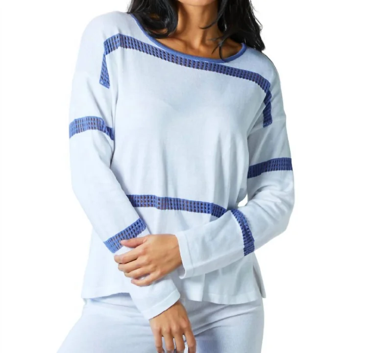 Timeless Style Promotions Long Tunic Top In White/peri