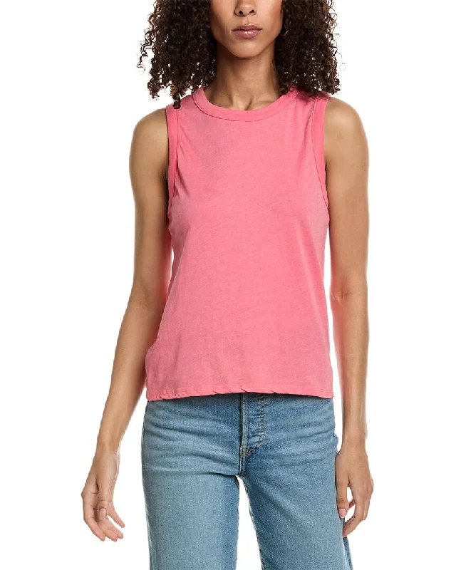 Refresh Your Wardrobe For Less This Weekend Chaser RPET Vintage Jersey Slit Back High-Low Muscle Tank