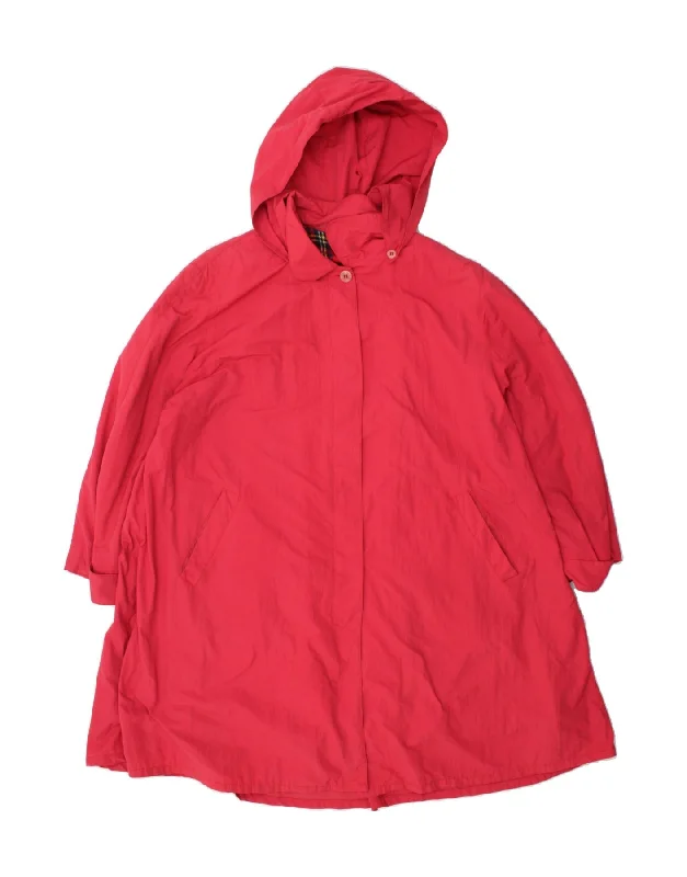 Formal Clothing For Women VINTAGE Womens Hooded Overcoat UK 18 XL Pink