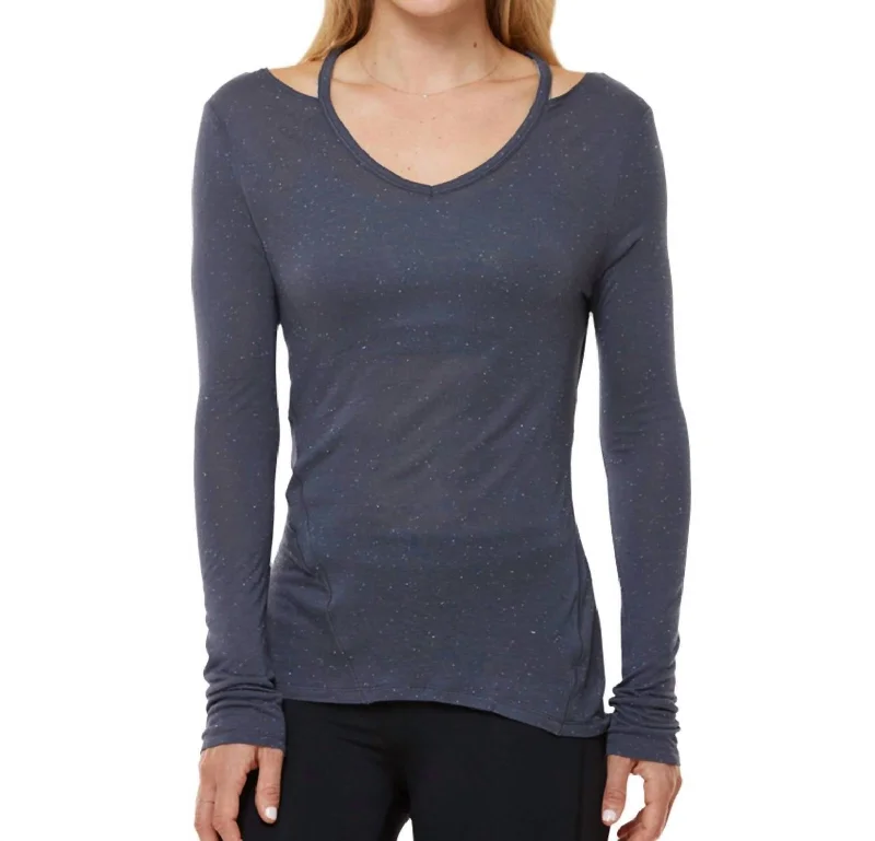Crazy Discounts, Hurry Up South Street Long Sleeve Tee In Blue