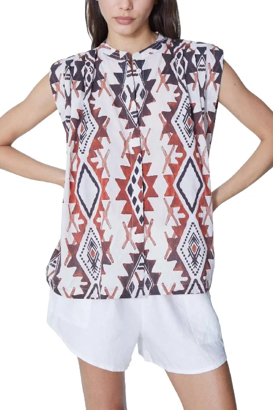 Huge Markdowns Ortiz Fany Sleeveless Shirt In Mix 1