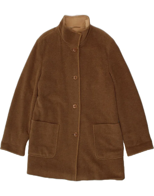 Women's Fashion Clothing BASLER Womens Overcoat UK 16 Large Brown Wool