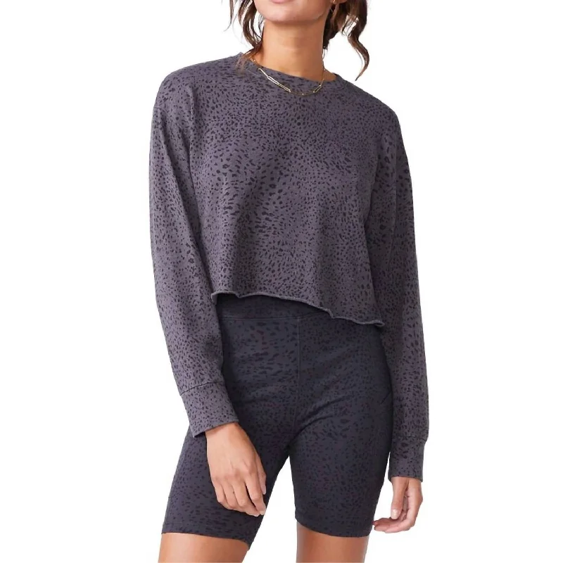 Must-Have Looks, Must-Get Deals Mini Cheetah Sweatshirt In Vintage Black