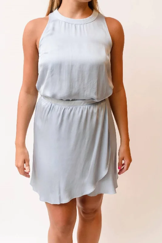 Edgy Fashion Deals Roxanne Halter Neck Tank In Glass Slipper