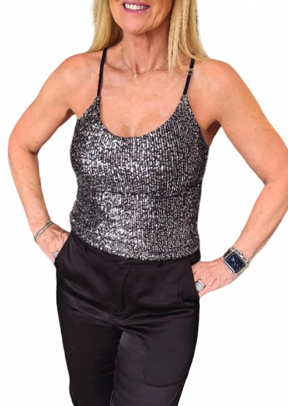 Limited Stock – Hurry Before It'S Gone Dazzling Sequin Tank In Silver