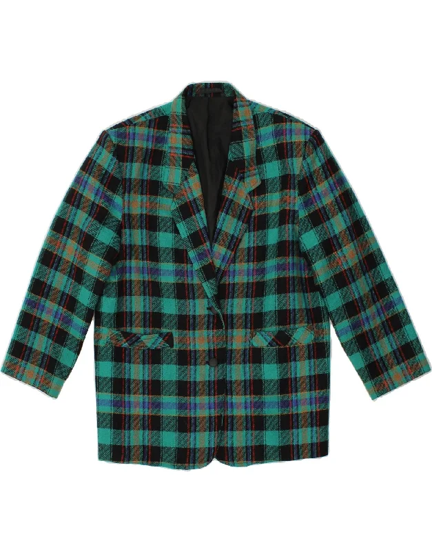 Tailored Clothing For Women ST. BERNARD Womens 2 Button Blazer Jacket UK 12 Medium Green Check