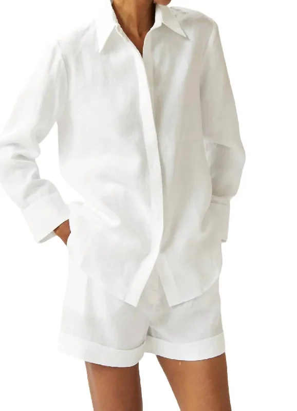 Explore What's New Laia Button Down Shirt In White