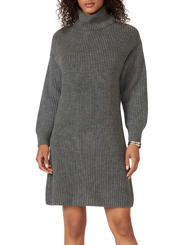 Blue Ice Womens Cowl Neck Mid Calf Sweaterdress