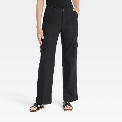 New - Women's Mid-Rise Straight Leg Utility Cargo Pants - Universal Thread