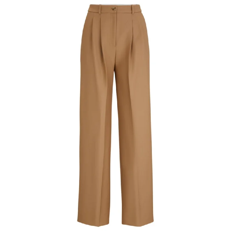 Regular-fit trousers in virgin-wool twill