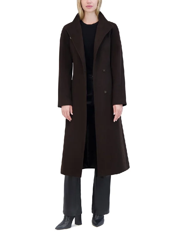 Tahari Wool-Blend Wrap Coat