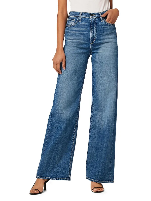 The Mia Womens Denim Wide Leg Jeans