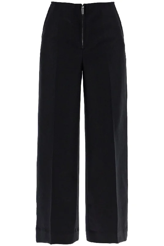 Toteme Women's Zip-Front Wide Trousers